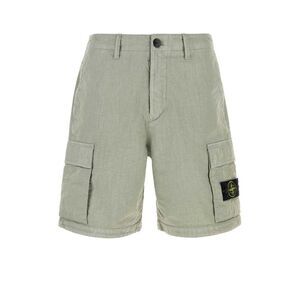 Stone Island Men Sage Green Nylon Bermuda Shorts